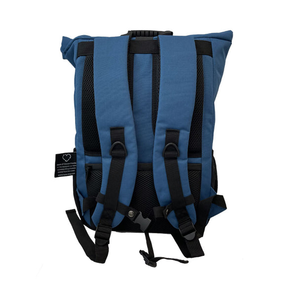 Rolltop Honu Backpack Blue Edition aus Ozeanplastik